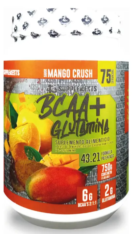 43 BCAAS + GLUTAMINA 750 GRS MANGO CRUSH