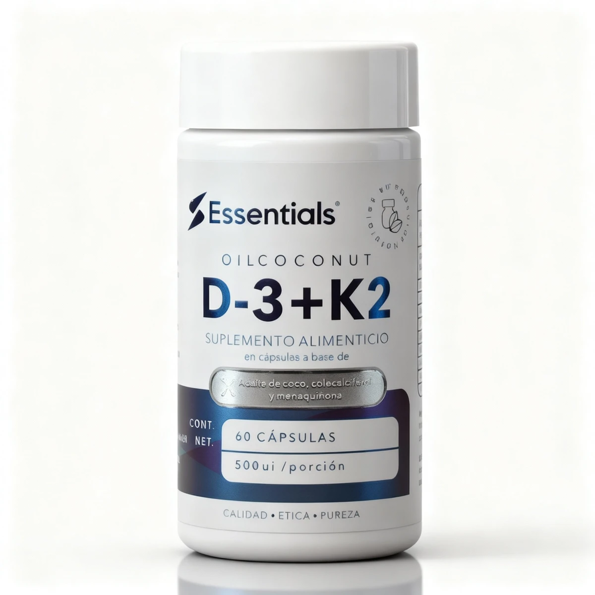 ESS VITAMINA D3 + K2 500UI 60 CAPS