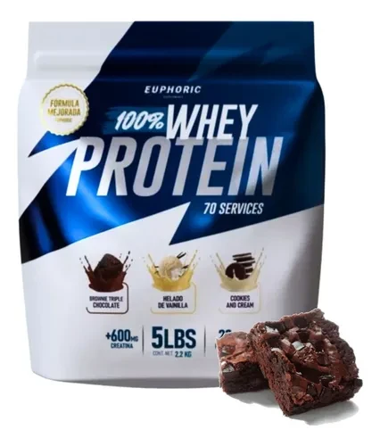 EUPHORIC 100% WHEY PROTEIN 5 LBS BOWNIE TRIPLE CHOCOLATE