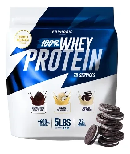 EUPHORIC 100% WHEY PROTEIN 5 LBS COOKIES & CREAM