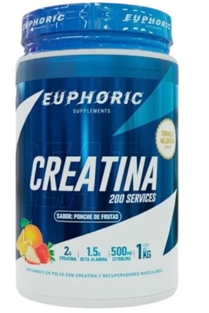 EUPHORIC CREATINA 1 KG PONCHE DE FRUTAS