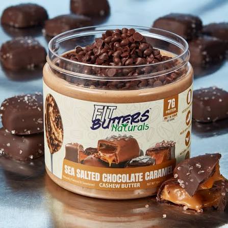 FIT BUTTERS NATURALS SEA SALTED CHOCOLATE CARAMEL 454 GRS *NUEVO*