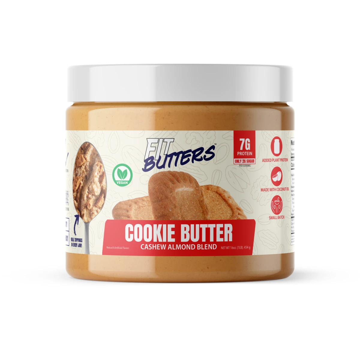 FIT BUTTERS VEGAN COOKIE BUTTER 454 GRS *NUEVO*