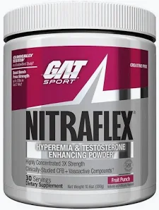 GA NITRAFLEX PRE WORKOUT CHEWS 30 SERV FRUIT PUNCH *NUEVO*