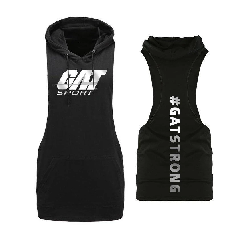 GA ROPA GAT STRONG SLEEVELESS HOODIE BLACK (M)