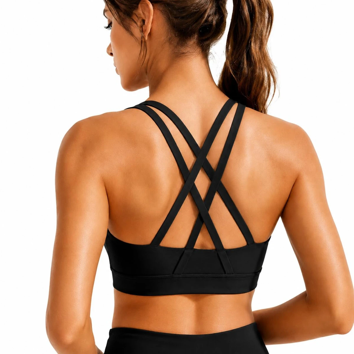 GA ROPA HIGH IMPACT STRAPPY PERFORMANCE BRA BLACK (L)
