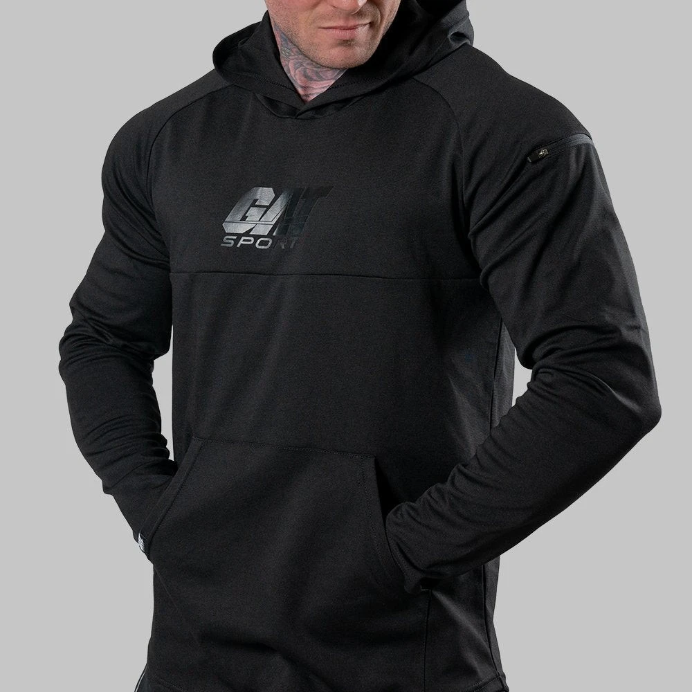 GA ROPA INTERLOCK PULLOVER HOODIE BLACK (S)
