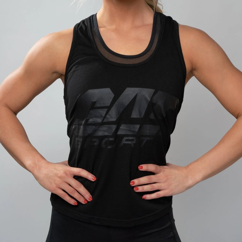 GA ROPA TWIST BACK TANK BLACK (L)