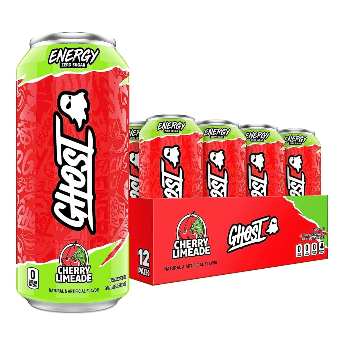 GHOST ENERGY 16 OZ 12 PK CHERRY LIMEADE