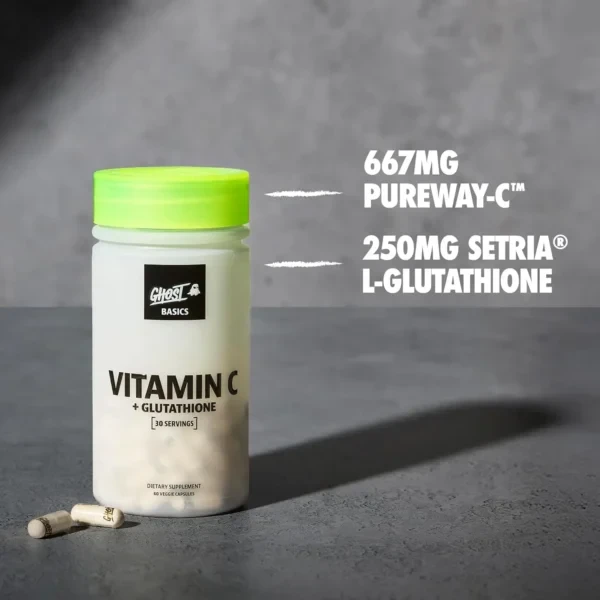 GHOST VITAMIN C + GLUTATHIONE 60 CAPS "NUEVO"