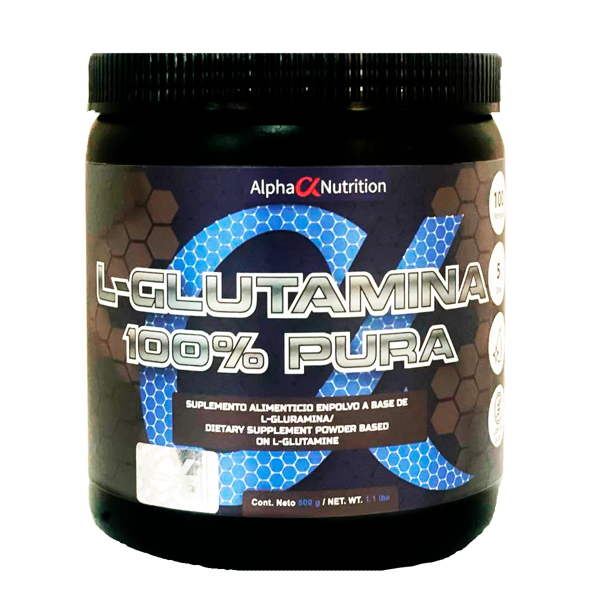 ALPHA L-GLUTAMINA 500 GRS