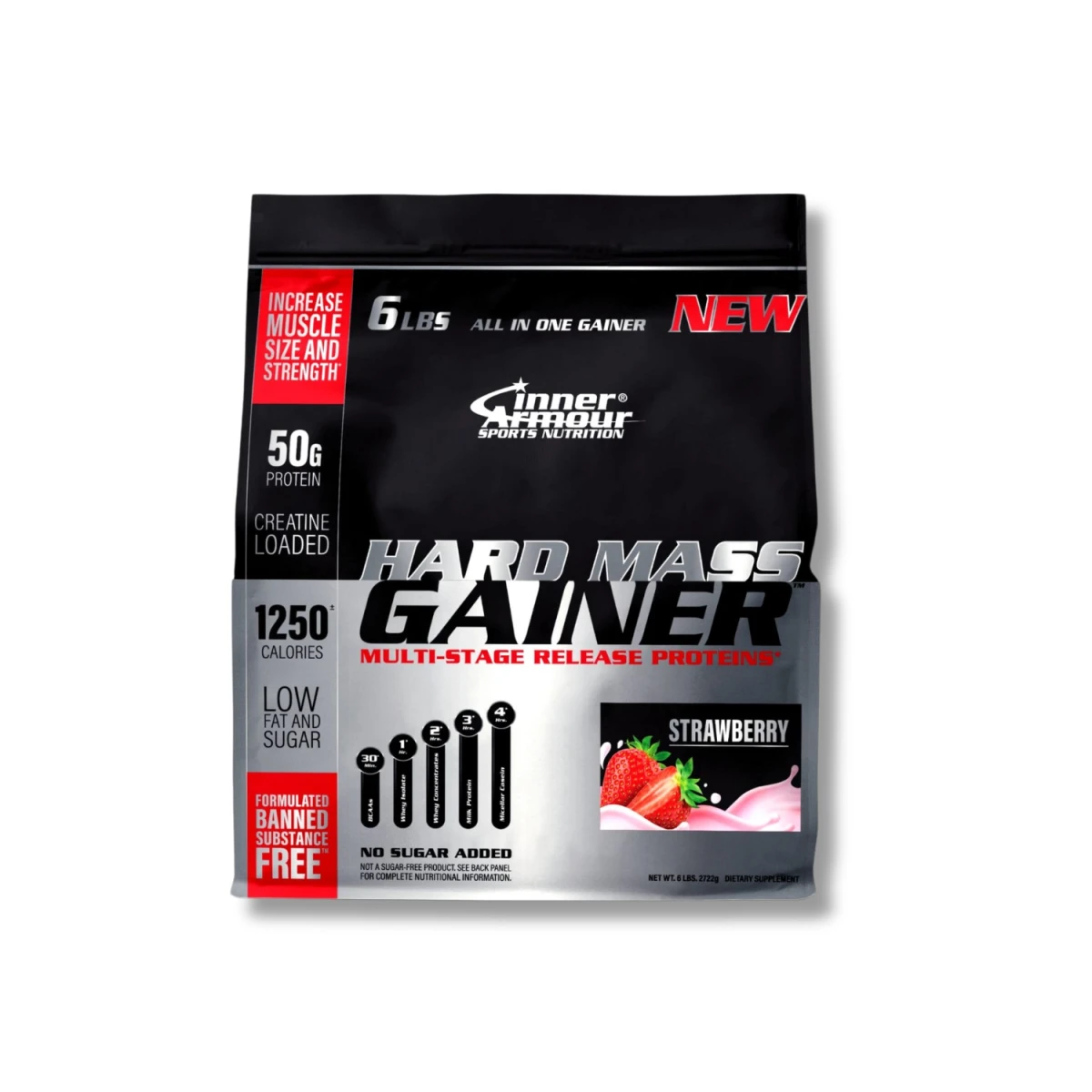 INNER HARD MASS GAINER 6 LBS BAG STRAWBERRY *NUEVO*