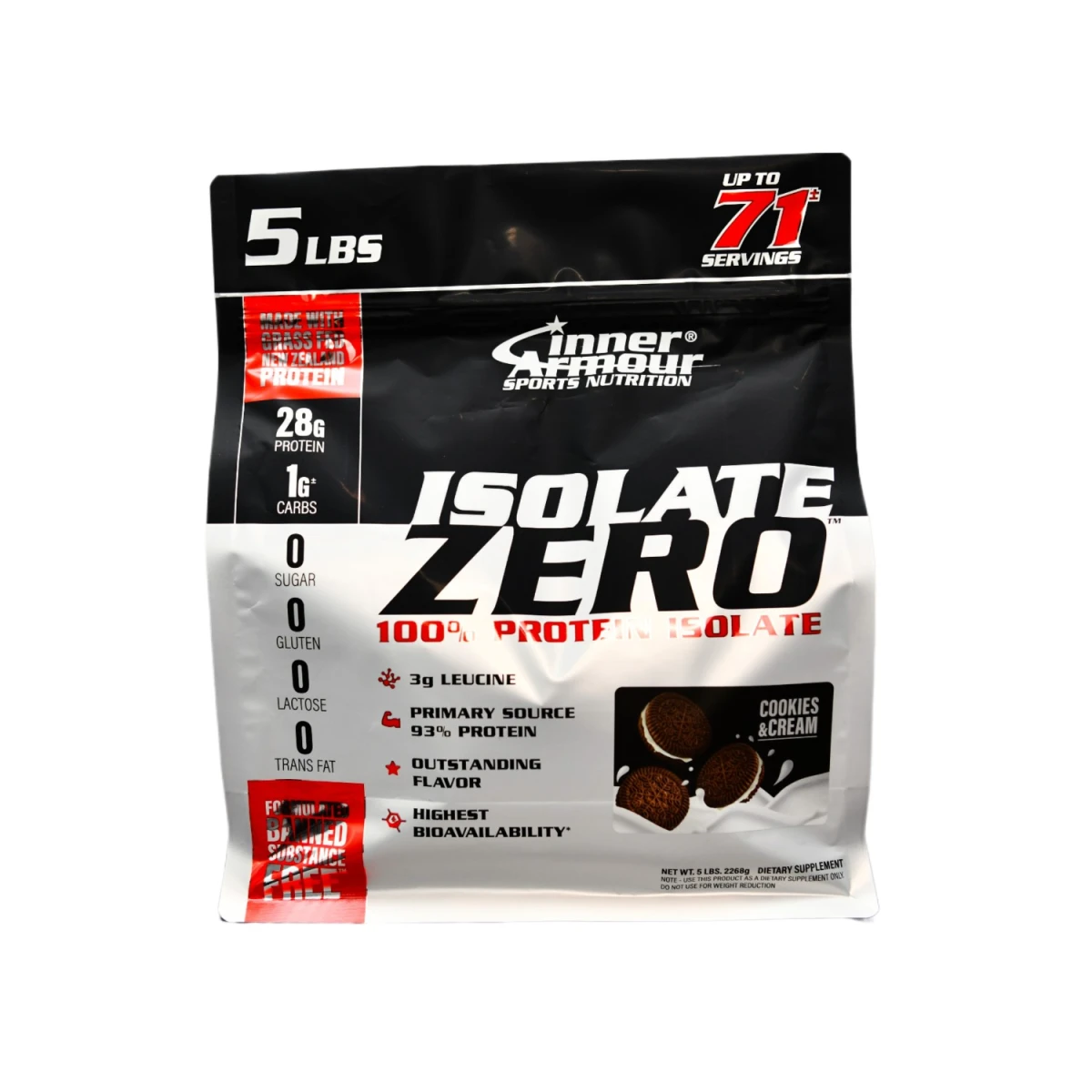INNER ISOLATE ZERO 5 LBS BAG COOKIES AND CREAM *NUEVO*