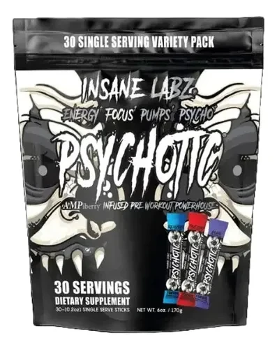 INS PSYCHOTIC *BLACK* 30 STICKS SERV VARIETY BAG FLAVORS
