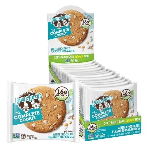 L&L COMPLETE COOKIE 12 COOKIES WHITE CHOC MACADEMIA