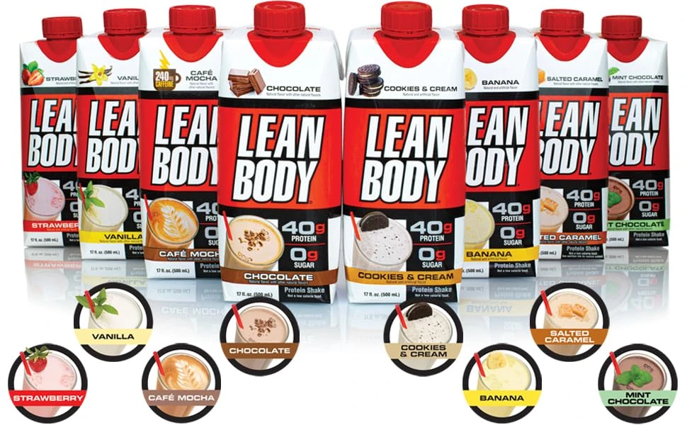 LA LEAN BODY 17 OZ 12 BOTTLE CAFE MOCHA