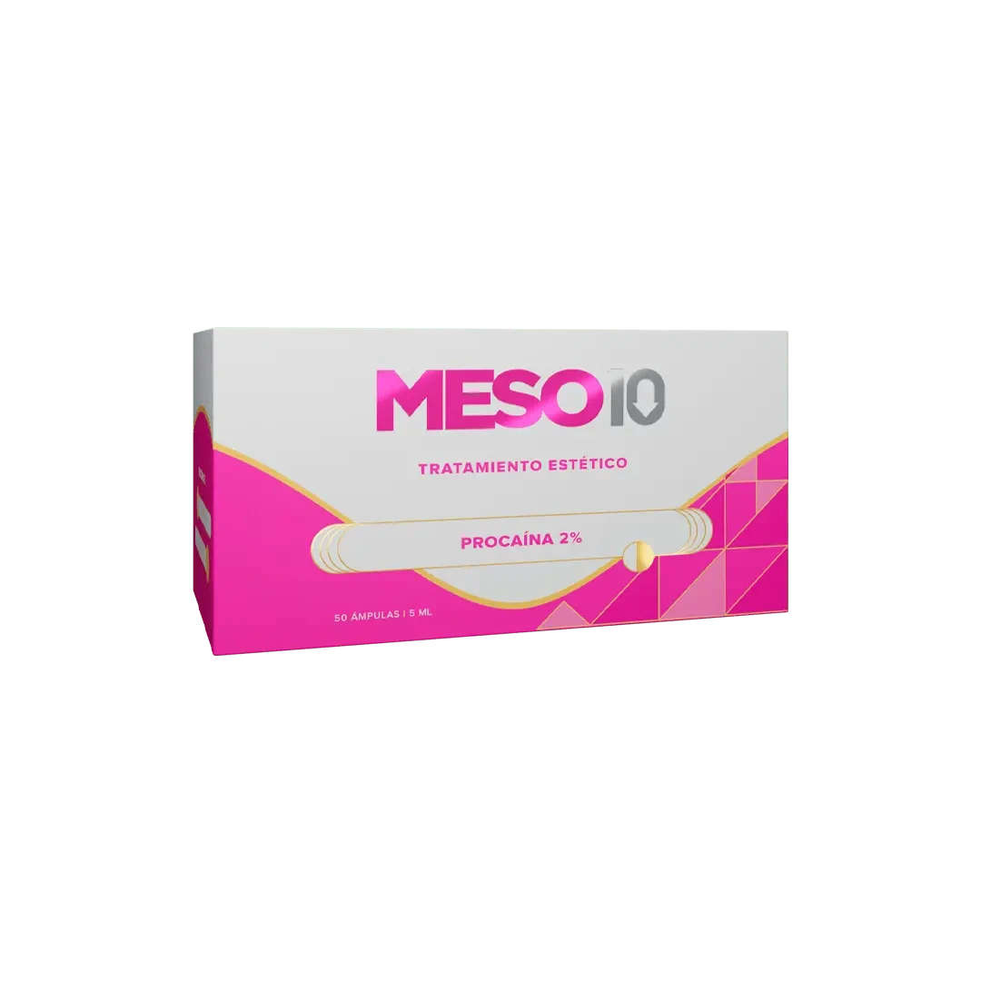 MESO10 PROCAINA 2% 50 AMP DE 5ML REBAJADO 40% ANTES $1010 *CAD 07/26*