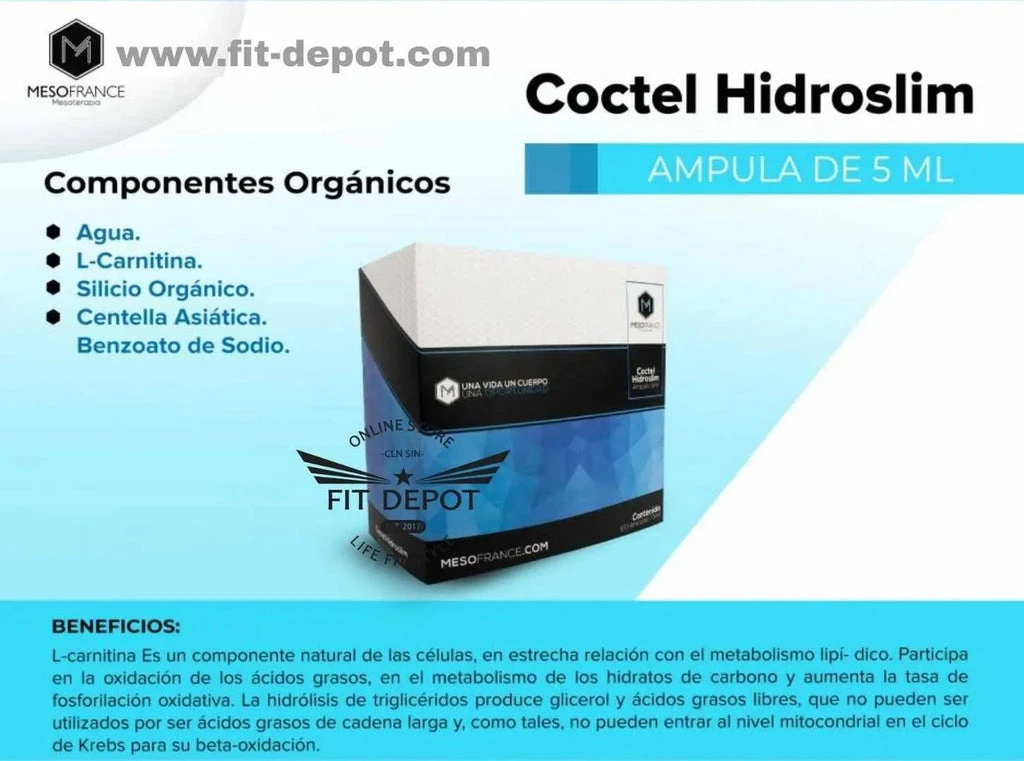 MESOFRANCE COCTEL HIDROSLIM 100 AMP DE 5 ML