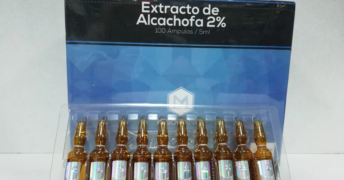 MESOFRANCE EXTRACTO DE ALCACHOFA 2% 100 AMP DE 5 ML