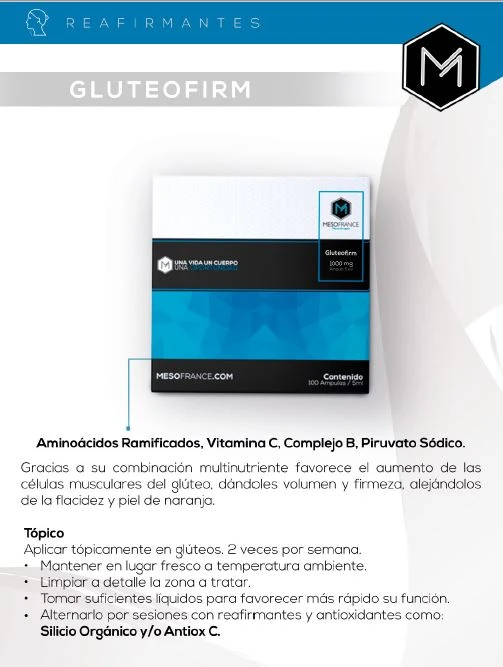 MESOFRANCE GLUTEOFIRM BLISTER 10 AMP DE 5 ML