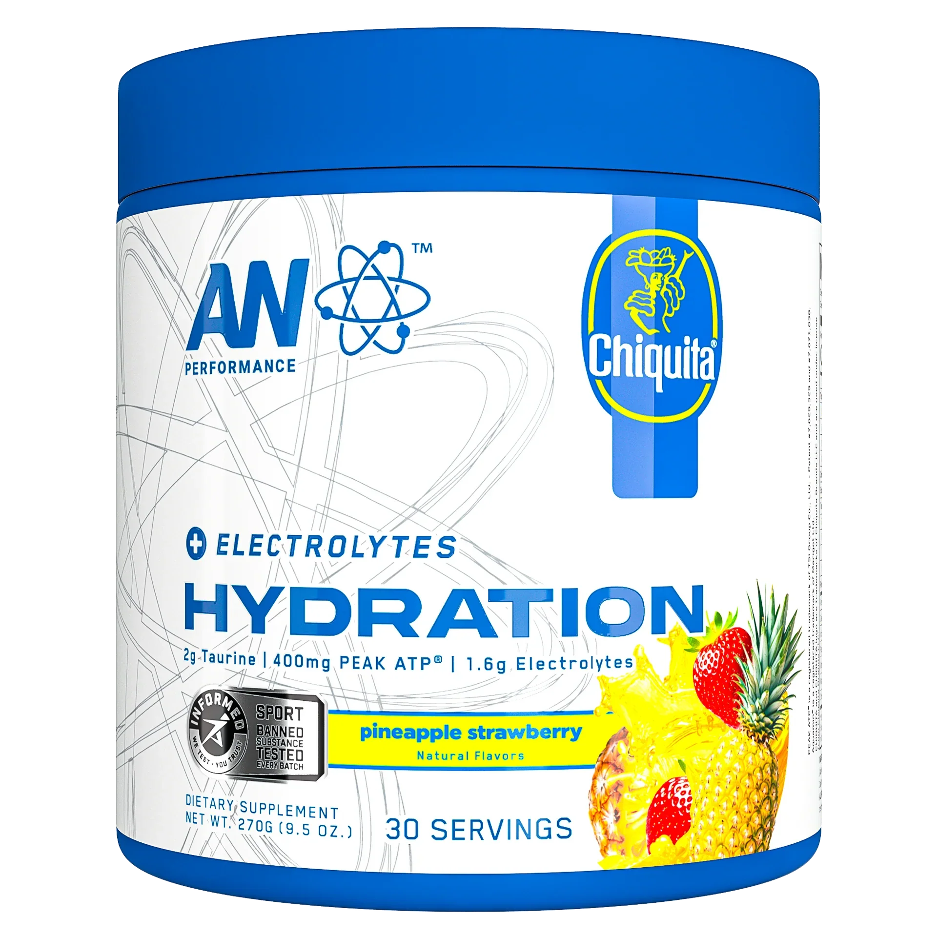 AN ABE HYDRATION 30 SERV STRAWBERRY PINEAPPLE (CHIQUITA)*CAD 10/26 REBAJADO 40% ANTES $466*