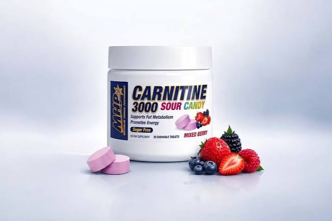 MHP CARNITINE SOUR CANDY CHEWS 30 SERV MIXED BERRY *NUEVO*