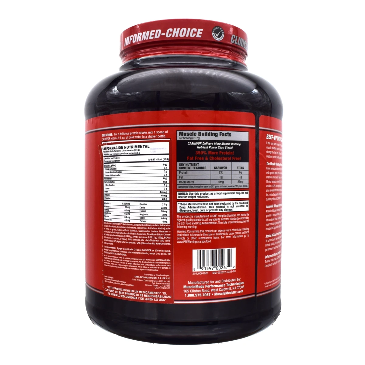 MMD CARNIVOR 4 LBS VAINILLA CARAMEL