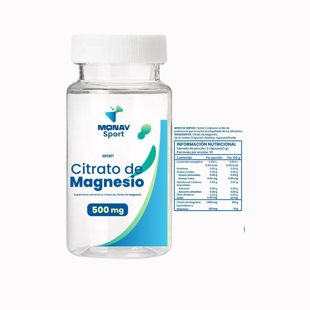 MONAV CITRATO DE MAGNESIO 500 MG 100 CAPS