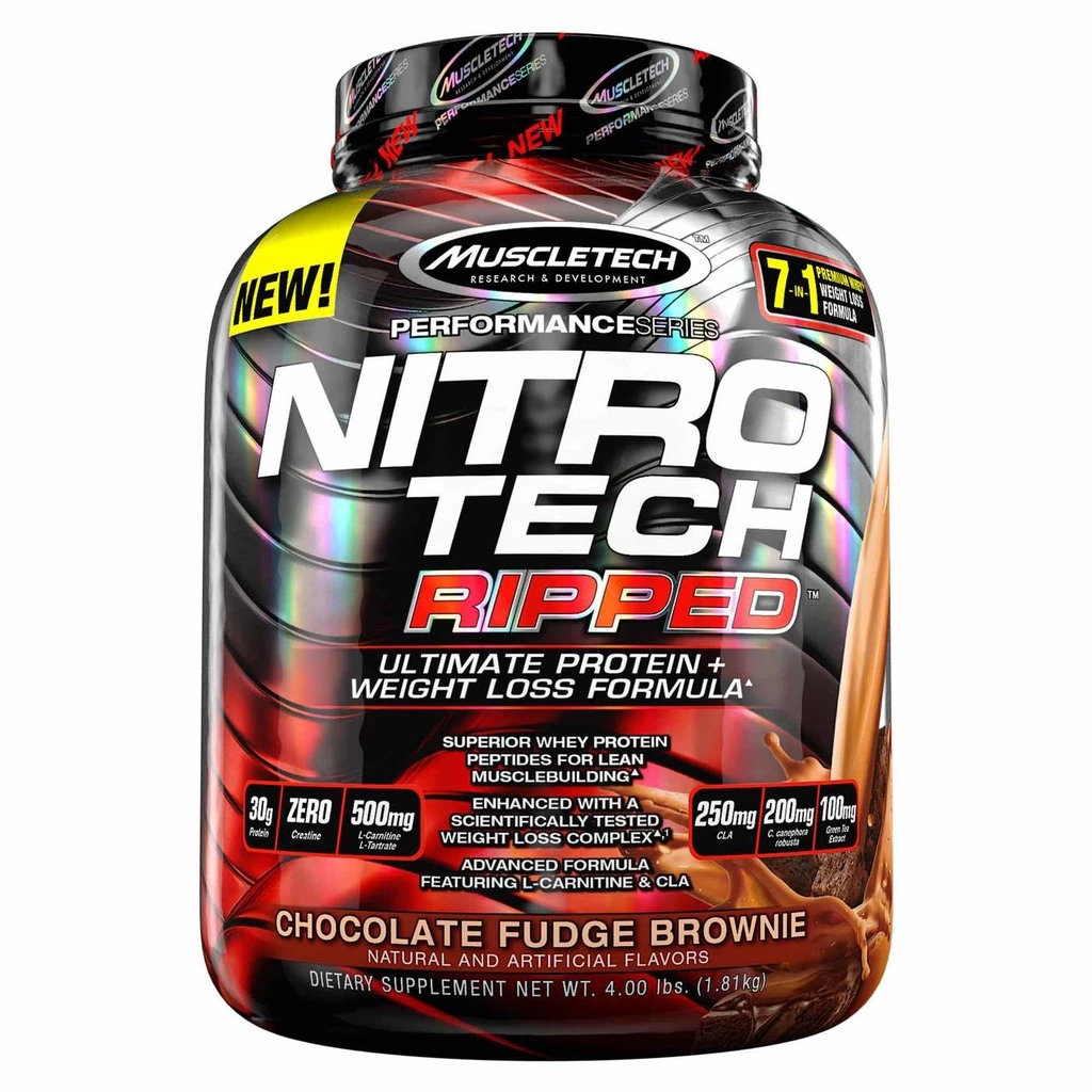MT NITRO-TECH RIPPED 4 LBS CHOCOLATE FUDGE BROWNIE *OFERTA*