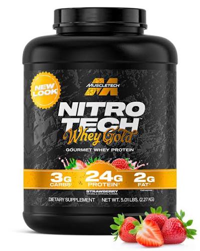 MT NITRO-TECH WHEY GOLD 5.03 LBS STRAWBERRY SHORT CAKE