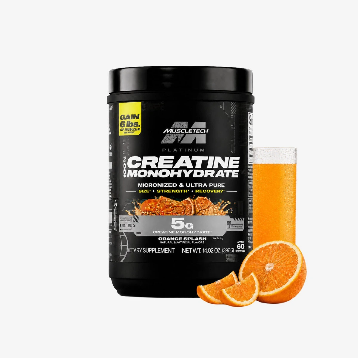 MT PLATINUM CREATINE MONOHYDRATE 60 SERV ORANGE SPLASH *OFERTA* *NUEVO*