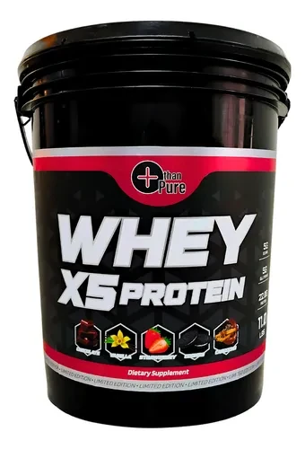 MTP CUBETA WHEY X5 PROTEIN CHOCOLATE, VAINILLA, FRESA, CAPUCCINO, COOKIE 5KG