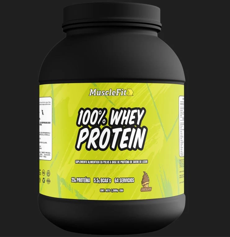 MUSCLEFIT 100% WHEY PROTEIN 5LB CHOCOLATE *NUEVO*