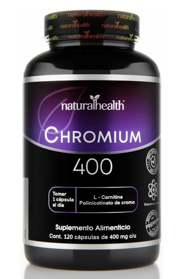 NATURAL CHROMIUM 400 400MG 120 CAPS *REBAJADO 50% CAD 10/26*
