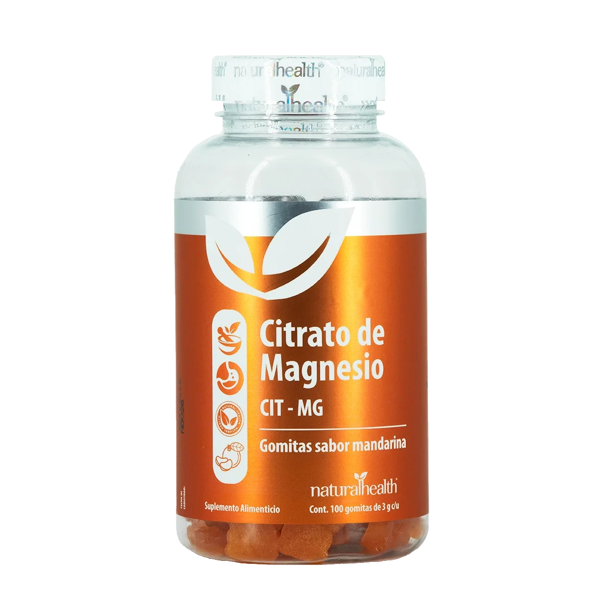 NATURAL CITRATO DE MAGNESIO 90 GOMITAS SABOR MANDARINA