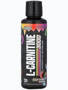 NT LIQUID L-CARNITINE 3000 16 OZ SOUR GUMMY WORMS "NUEVO SABOR"