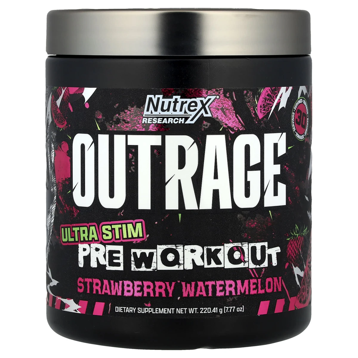 NT OUTRAGE ULTRA STIM PWO 30 SERV STRAWBERRY WATERMELON