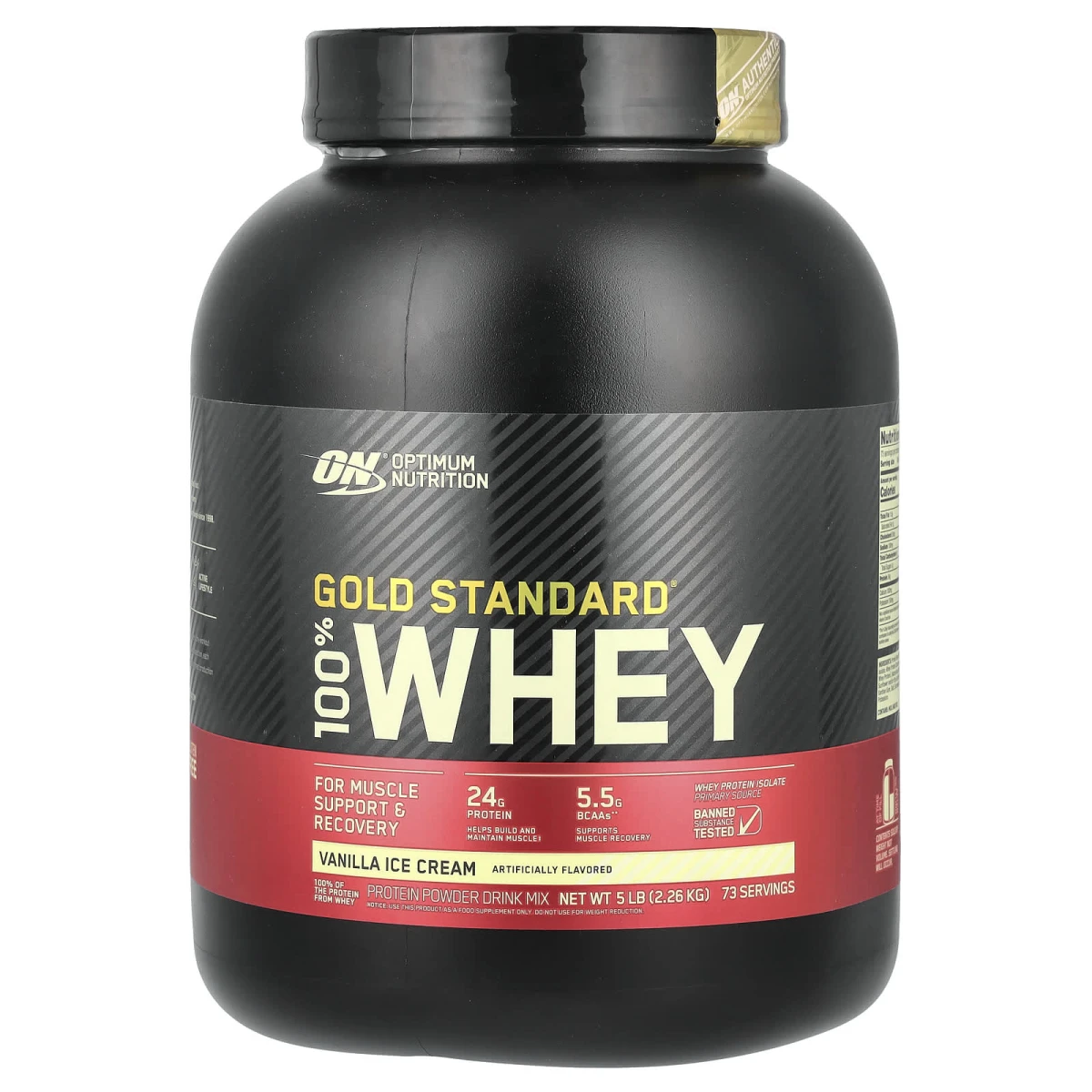 ON 100% WHEY GOLD STD 5 LBS VAINILLA ICE CREAM