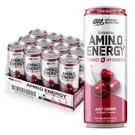 ON AMINO ENERGY 355 ML 12 PACK JUICY CHERRY + ELECTROLYTES *OFERTA*