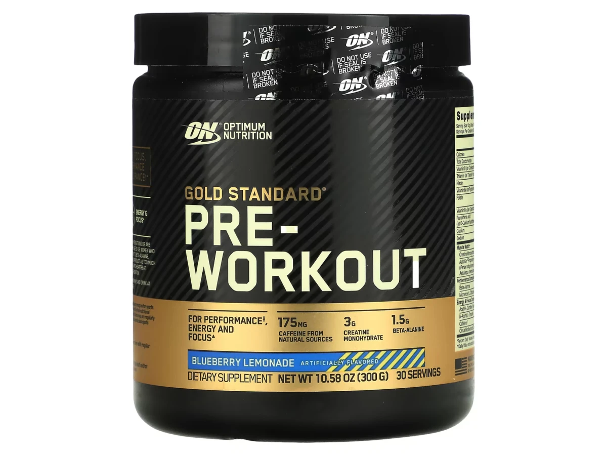 ON GOLD STD PRE-WORKOUT 30 SERV BLUEBERRY LEMONADE *OFERTA*