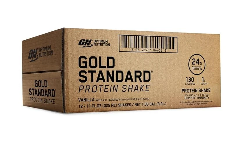 ON GOLD STD PROTEIN SHAKE 325 ML 12 PACK FRESA *OFERTA* "NUEVO SABOR"