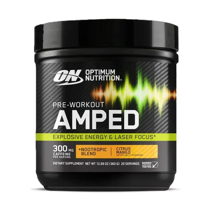 ON PRE-WORKOUT AMPED 20 SERV CITRUS MANGO "NUEVO"