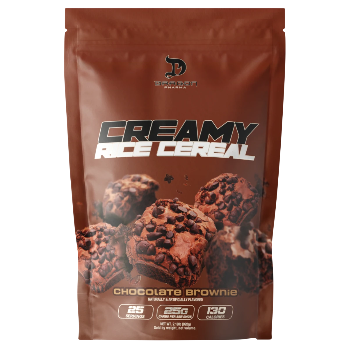 OUTLET DRAGON CREAMY RICE CEREAL 25 SERV CHOCOLATE BROWNIE BOLSA ROTA CAD 07/28