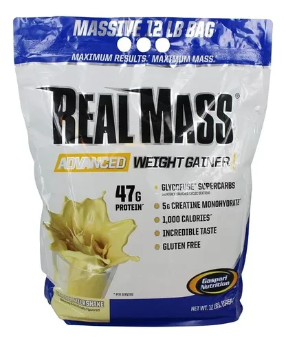 OUTLET GN REAL MASS ADVANCED 12 LBS VAINILLA BOLSA POCO ROTA CAD 10/28