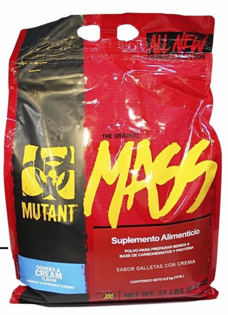 OUTLET MUT MUTANT MASS 15 LB COOKIES & CREAM BOLSA POCO ROTA CAD 03/28