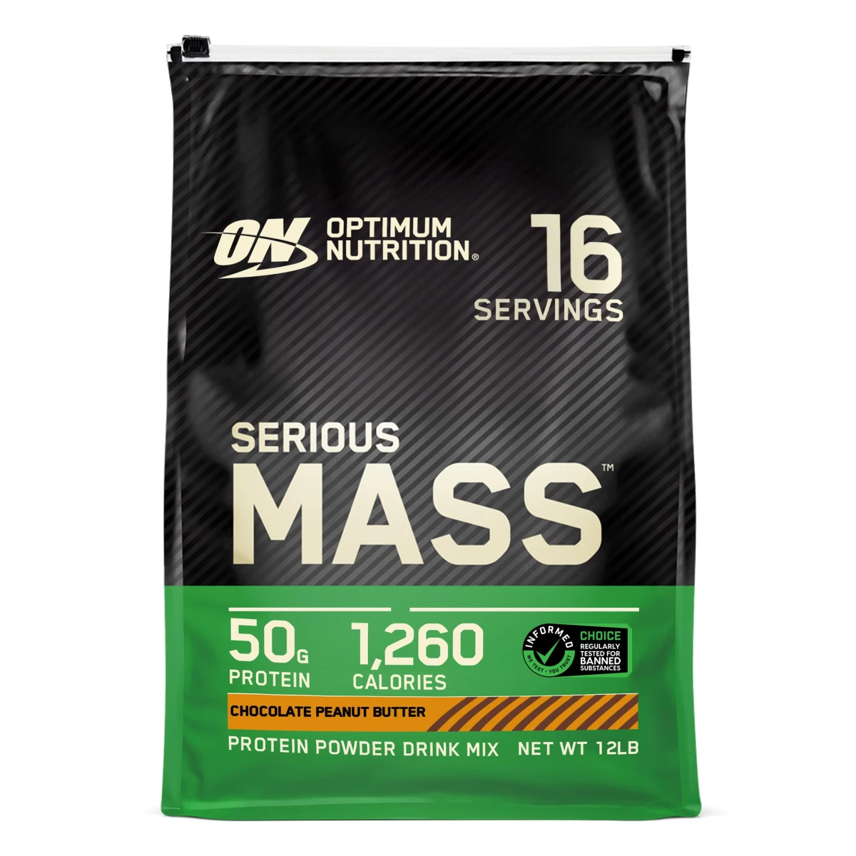 OUTLET ON SERIOUS MASS 12 LBS CHOCOLATE PEANUT BUTTER BOLSA POCO ROTA CAD 03/27