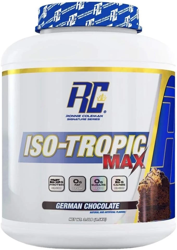 OUTLET RONNIE ISO TROPIC MAX 5 LBS GERMAN CHOCOLATE BOTE ROTO-GOLPEADO CAD 01/28