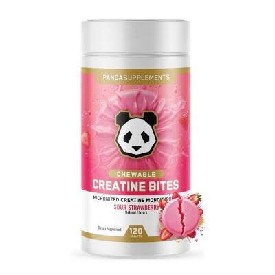 PANDA CREATINE CHEWS 120 TABS SOUR STRAWBERRY "NUEVO"