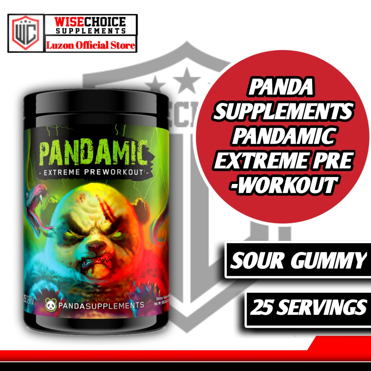 PANDA PANDAMIC EXTREME PWO 25 SERV SOUR GUMMY