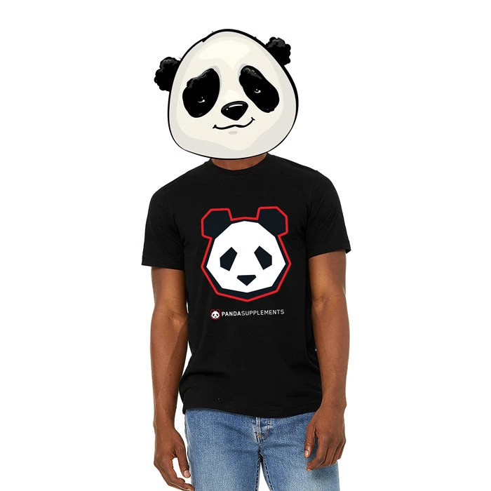 PANDA ROPA T-SHIRT MINIMAL BLACK (L)